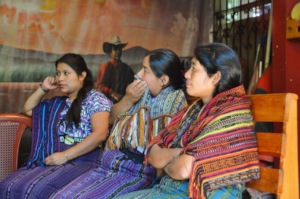 Participants look on during the session