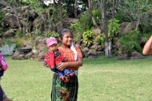 A sponsored mother with her baby