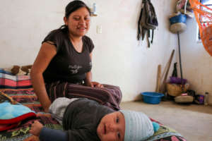 Baby Caleb and his mother Concepcion