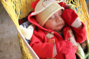 Baby Pablo taking a nap