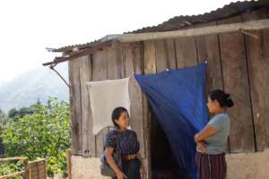 Rebeca conducting home visits