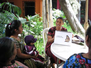 Mothers, including Concepcion, at a workshop
