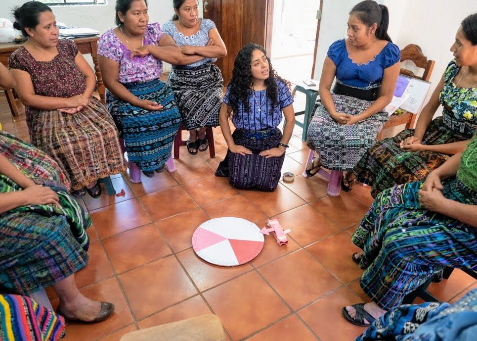 Vilma leads a workshop in San Juan La Laguna