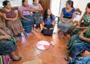 Vilma leads a workshop in San Juan La Laguna