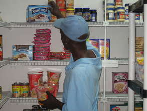 Client shops in Francis House food pantry
