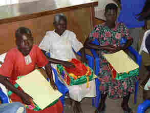 Beneficiaries after receiving scholastic materials