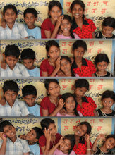 Students demonstrating their facial expressions!