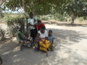 Meeting families near one of the project lands