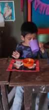 Kid with snack