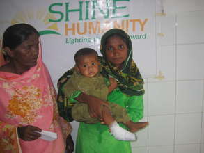 Child treated for foot wound- SHINE -Aasra Gharo