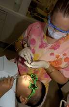 Child patient getting care