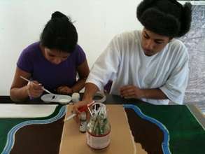 Residents design/build elements of the scale model