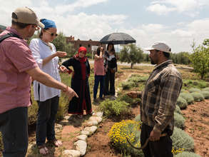Dr Alain Cuerrier visits herb garden at Dar Taliba