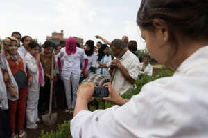 Dar Taliba girls planting a new tree