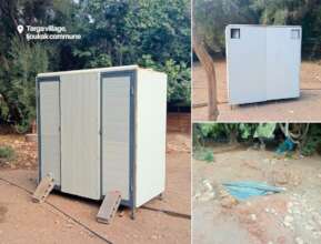 Installation of four portable toilets in Targa
