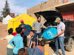 Distribution of supplies in Ait Lkak