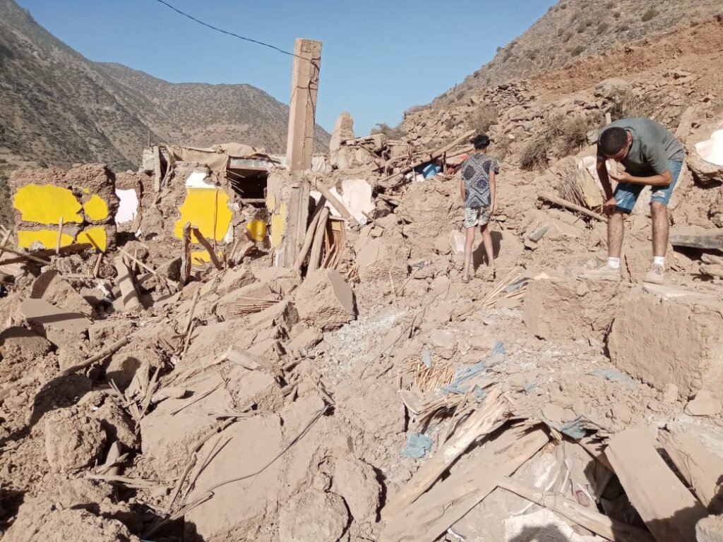 Searching for survivors in the rubble