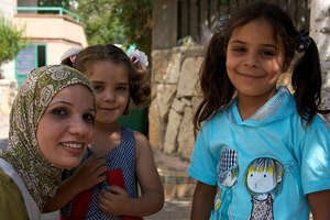 The girls come to register for TYO classes in 2011