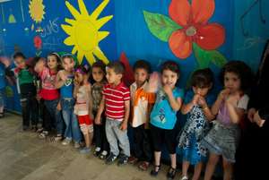 Children in the Core Child Program Wave Hello!