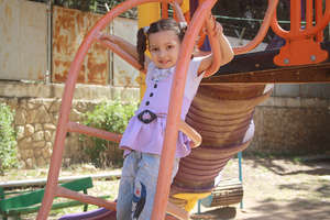 Hanan from Core Program plays at the park.