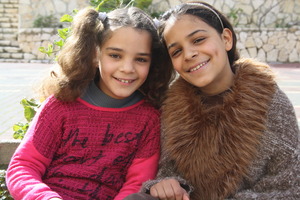 Sisters Shahd (left) and Bara'a (right)