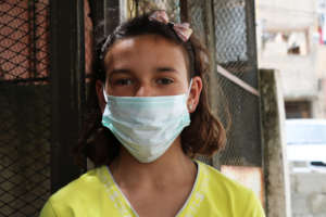 Girl in Balata Refugee Camp, Nablus - COVID-19.