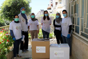 TYO staff organise food deliveries to families