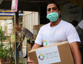 TYO staff organise food deliveries to families