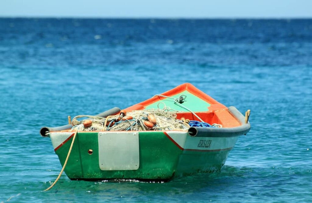 Boats used to do the ocean cleanup