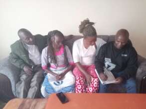 Team leaders doing financial analysis