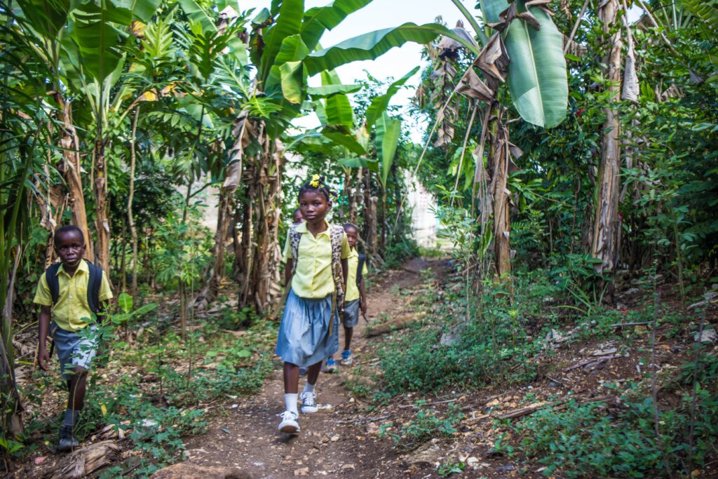Children walking to School