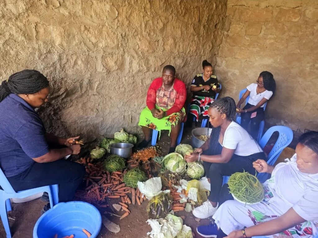 wednesdays meal preparations by volunteers