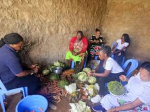 wednesdays meal preparations by volunteers