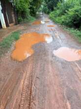 Broken and flooded road 2