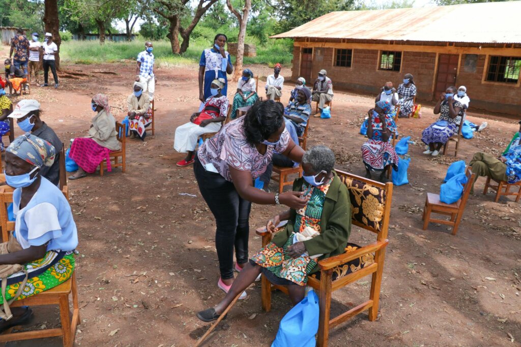 Provide Food Items for 32 Abandoned Elderly Women