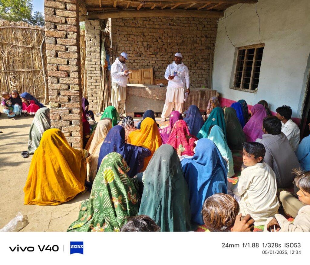 Menstrual health awareness to 500 women in Sanghar