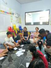 Volunteers taught the kids about emotions.