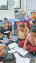 Volunteers led a session on understanding emotions