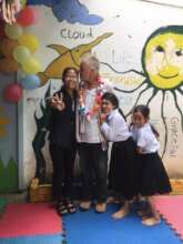 Pisey is with her dear Mama at the SCC School