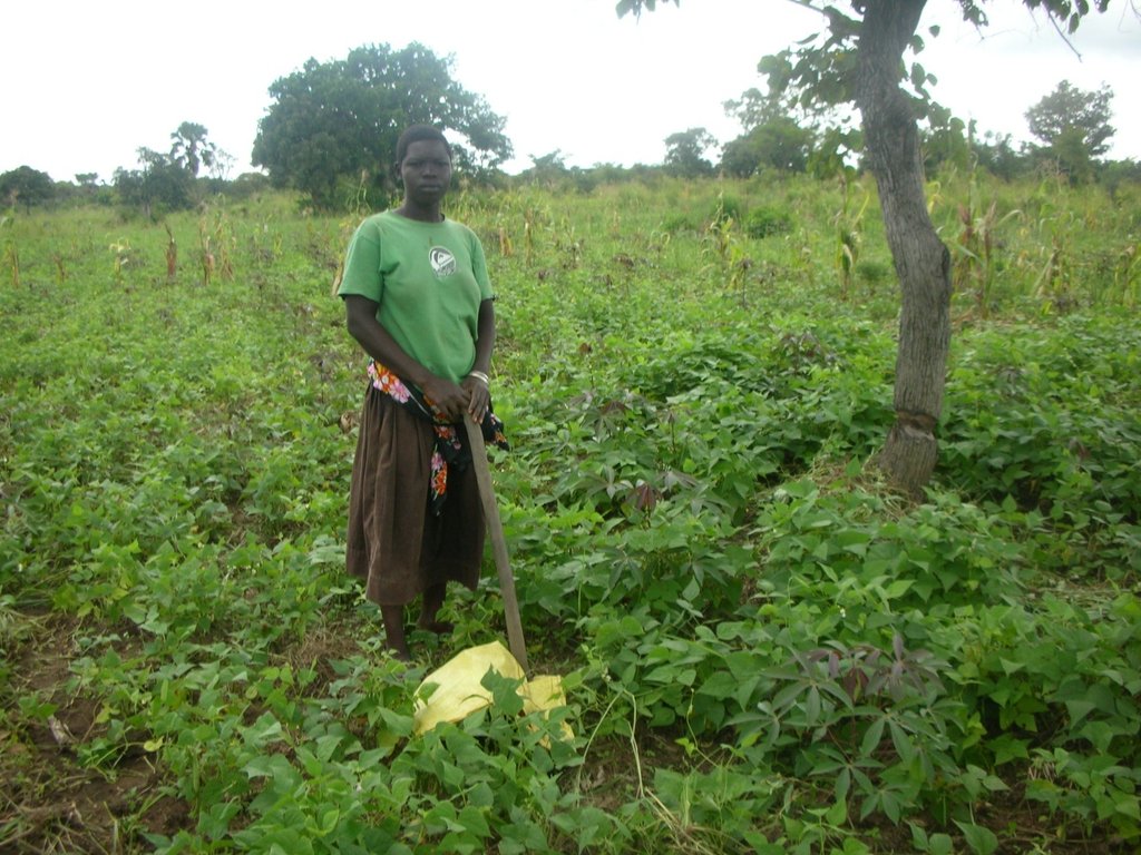 Proscovia in her garden