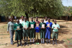 Students show off their library selections!