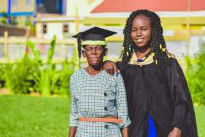 Diana & her grandmother at graduation