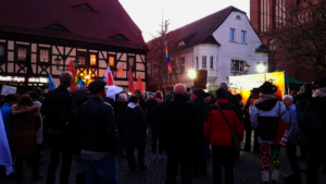 Democracy rally in Bitterfeld-Wolfen.