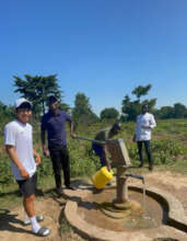 Our Founder in Blue T-shirt During site visit