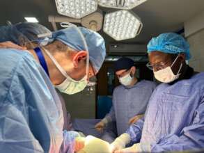 Surgeons doing a procedure