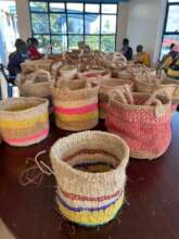 Baskets made during vocational training
