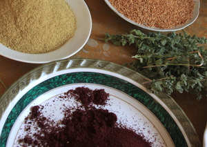 A variety of herbs to sell at market