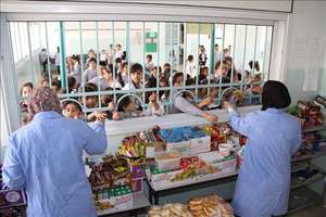 A women-owned school canteen supported by NEF