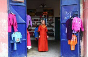 Khadija's clothing shop.