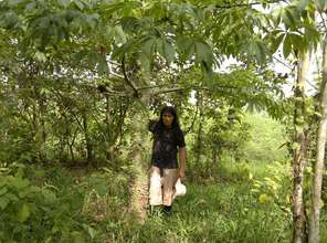 Jimmy at a Kapok (Ceiba) tree planted June 2011,